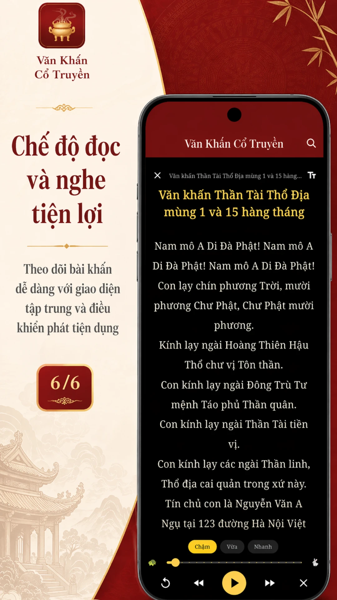 Màn hình nội dung bài văn khấn với hướng dẫn dịp cúng và sắm lễ